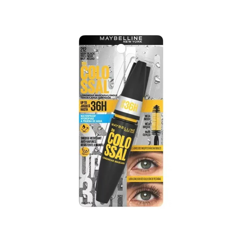 MAYBELLINE THE COLOSSAL MASCARA WATERPROOF #212 VERY BLACK